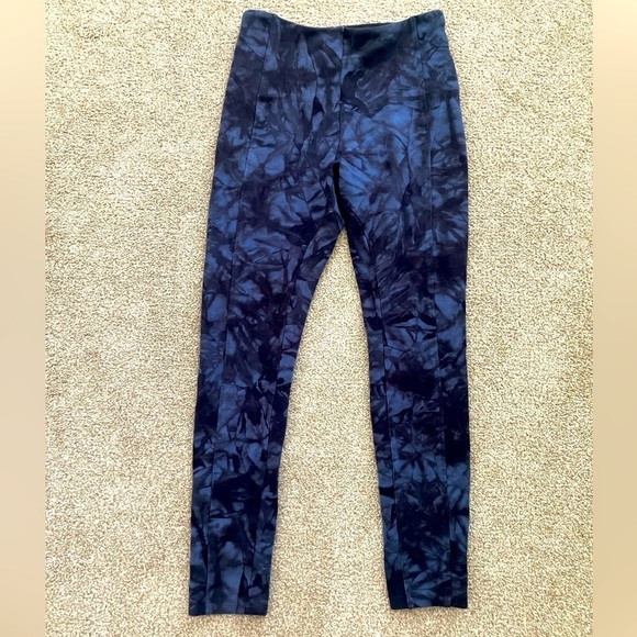 Lysse Blue Black Pull On Athletic Leggings Size Small - Picture 1 of 6